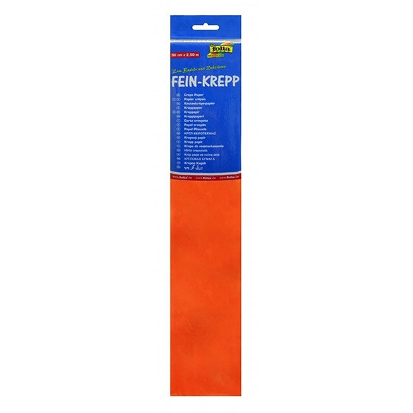 Crepe paper 250cm x 50cm | Folia | orange 222100 - 1