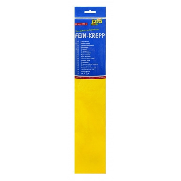 Crepe paper 250cm x 50cm | Folia | yellow 222062 - 1