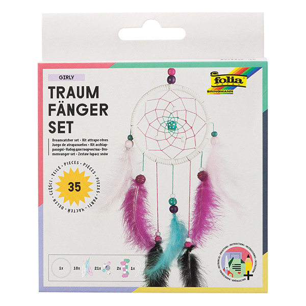 Dream catcher craft kit | pink | Folia 222160 - 1