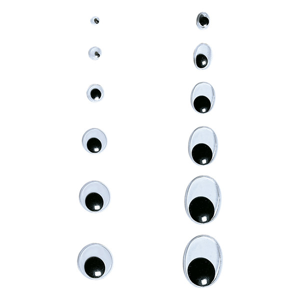 Googly eyes | assorted sizes | Folia | 100-pack 222159 - 2