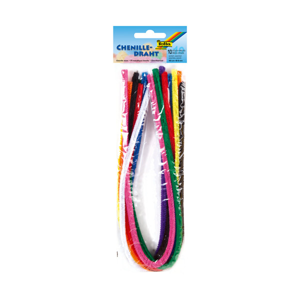 Pipe cleaners | assorted colours | Folia | 10-pack 222113 - 1
