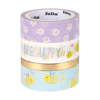 Washi tape set | hot foil bees | Folia | 4-pack 222317