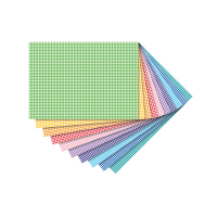 Folia coloured square pattern design paper, 50cm x 70cm | 10 sheets 222125