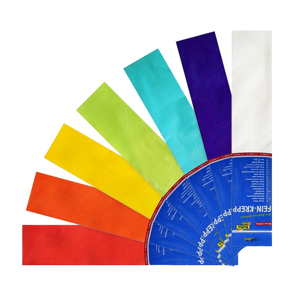 Folia crepe paper rainbow set, 250cm x 50cm (7-pack) 222274rgnb 222274 - 1