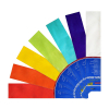 Folia crepe paper rainbow set, 250cm x 50cm (7-pack)