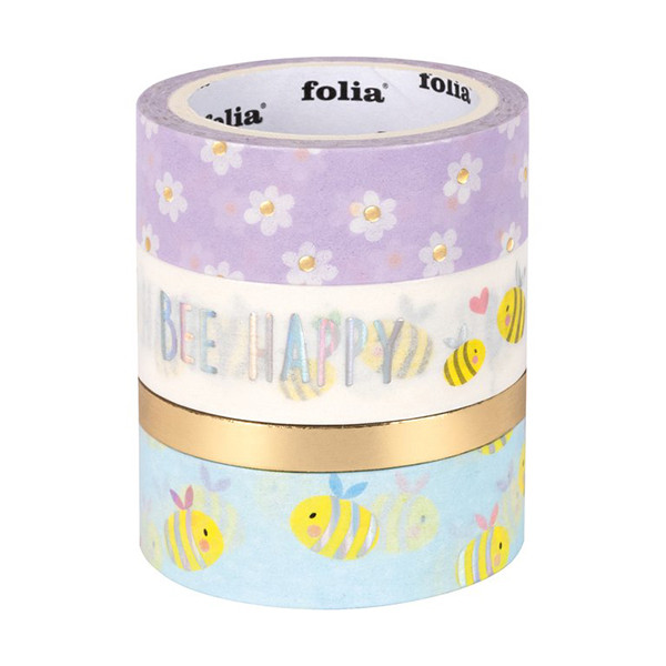 Folia hot foil bees washi tape (4-pack) 26452 222317 - 1