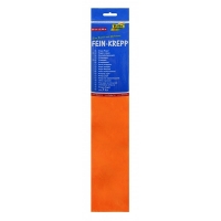 Folia light orange crepe paper, 250cm x 50cm 822109 222064