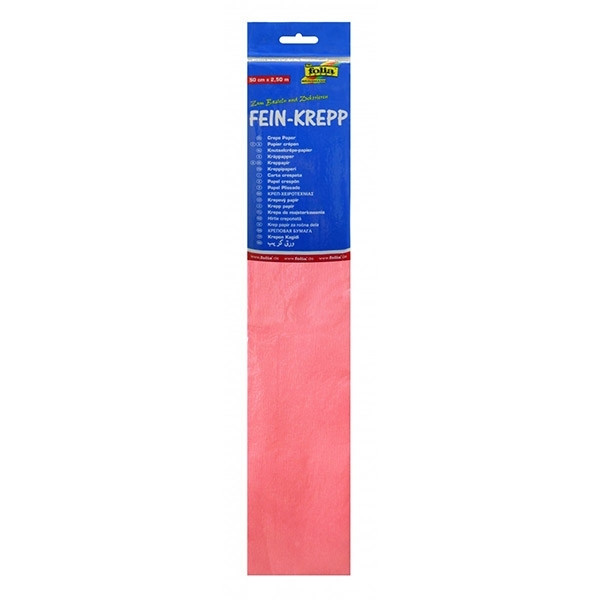 Folia light pink crepe paper, 250cm x 50cm 822119 222097 - 1