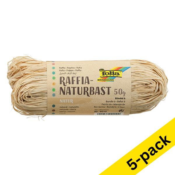 Folia natural raffia (5-pack) 222338 - 1