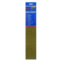 Folia olive green crepe paper, 250cm x 50cm 822142 222078
