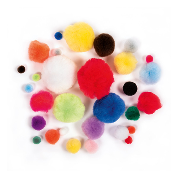 Folia pom poms assorted, 10mm to 50mm (30-pack) 50309 222187 - 2