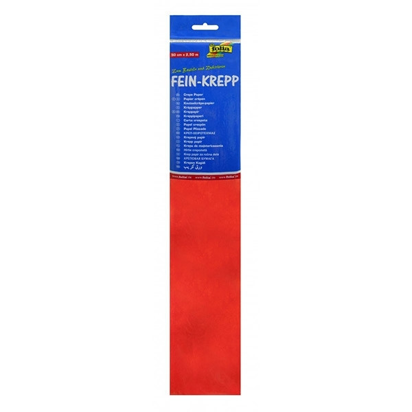 Folia red crepe paper, 250cm x 50cm 822134 222072 - 1