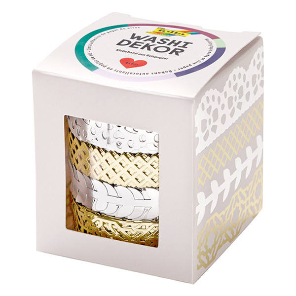 Folia silver/gold hot foil washi tape (4-pack) 29402 222247 - 2