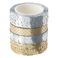 Folia silver/gold hot foil washi tape (4-pack) 29402 222247