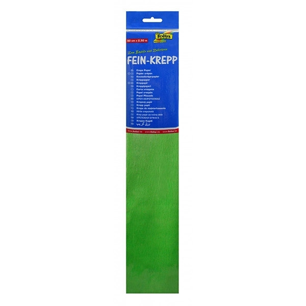 Folia yellow-green crepe paper, 250cm x 50cm 822140 222074 - 1