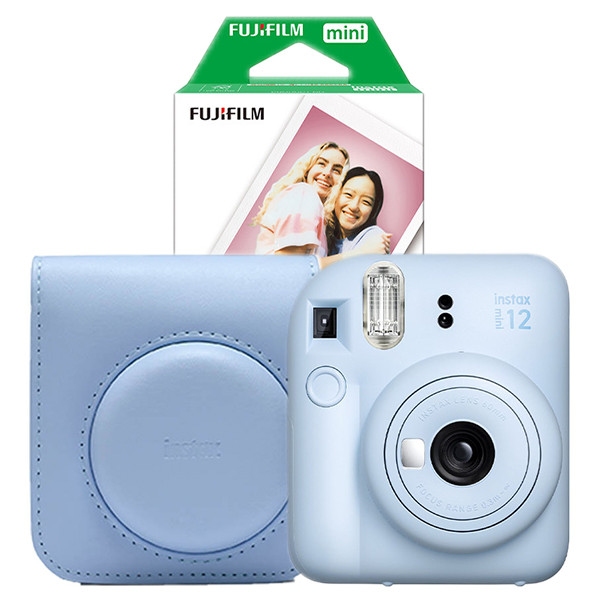 Fujifilm blue INSTAX mini 12 bundle with case and mini film (20 sheets) 150886 - 1