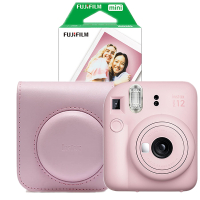 Fujifilm pink INSTAX mini 12 bundle with case and mini film (20 sheets) 150887