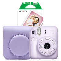 Fujifilm purple INSTAX mini 12 bundle with case and mini film (20 sheets) 150883
