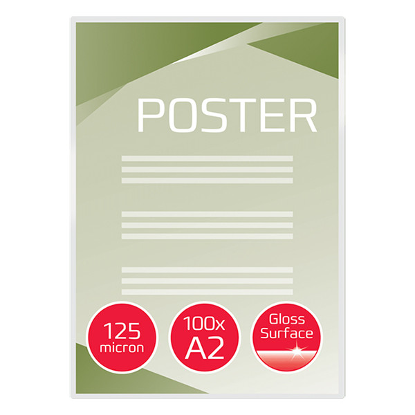 A2 laminating pouch 125 micron | glossy | GBC 100-pack 207586 - 2