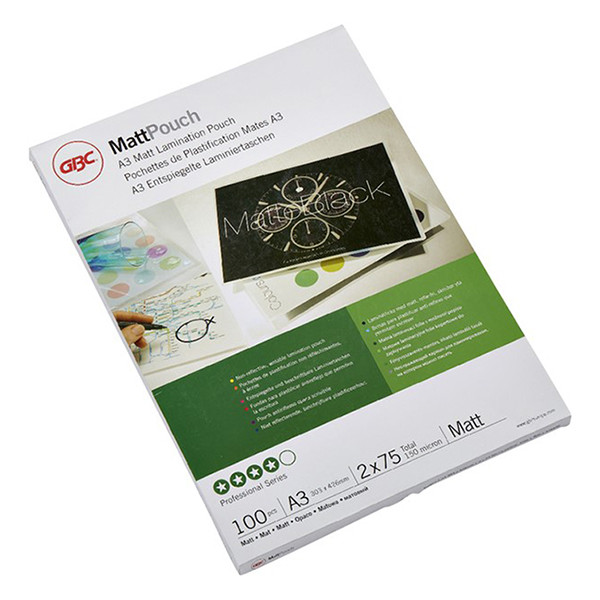 A3 laminating pouch 75 micron | matt | GBC | 100-pack 207076 - 1