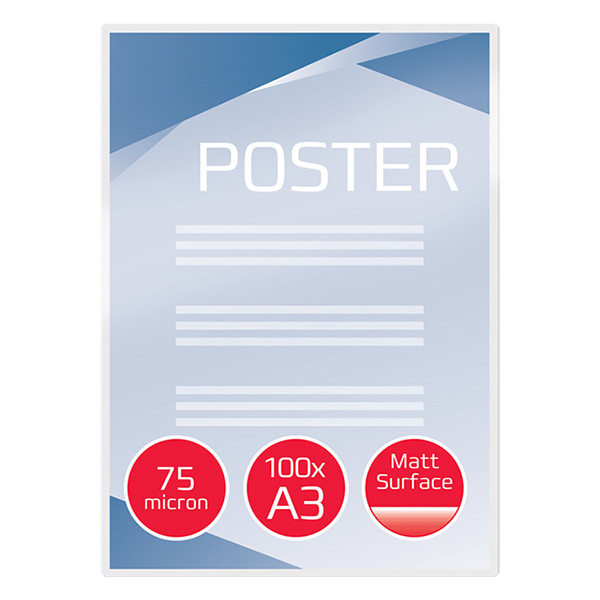 A3 laminating pouch 75 micron | matt | GBC | 100-pack 207076 - 2