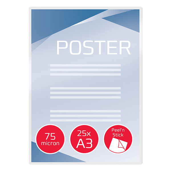 GBC A3 laminating pouch (self-adhesive) 75 micron | glossy | GBC 25-pack 3747526 207082 - 2