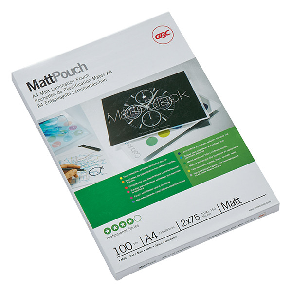 A4 laminating pouch 75 micron | matt | GBC | 100-pack 207613 - 1