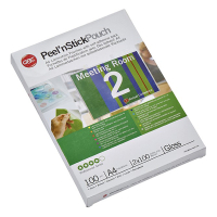 A4 laminating pouch (self-adhesive) 100 micron | glossy | GBC | 100-pack 207046