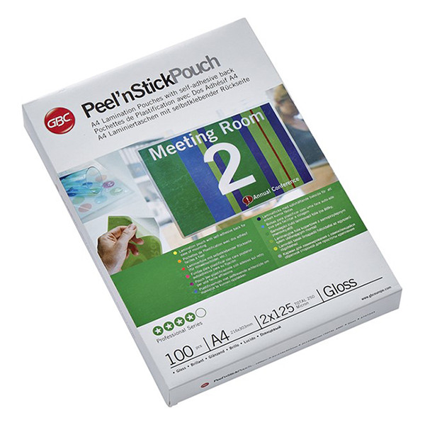 A4 laminating pouch (self-adhesive) 125 micron | glossy | GBC | 100-pack 207048 - 1