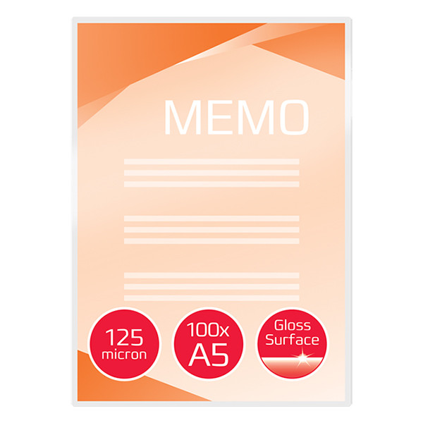GBC A5 laminating pouch 125 micron | glossy | GBC 100-pack 3200749 207014 - 2
