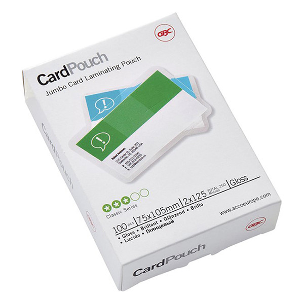 Laminating pouches 75 x 105mm 125 micron | glossy | GBC | 100-pack 207597 - 1