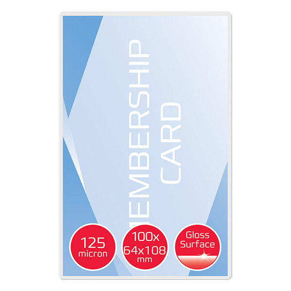 GBC Luggage laminating pouch (64 x 108mm) 125 micron | glossy | GBC 100-pack 3740433 207034 - 2