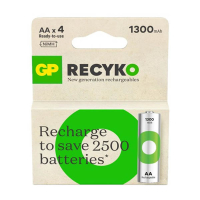 GP 1300 ReCyko rechargeable AA / HR06 Ni-Mh batteries | 4-pack AGP00108
