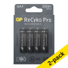 GP 2000 ReCyko Pro rechargeable AA / HR06 Ni-Mh batteries | 2 x 4-pack AGP00365 - 1