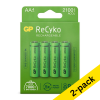 GP 2100 ReCyko rechargeable AA / HR06 Ni-Mh batteries | 2 x 4-pack AGP00368 - 1