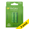 GP 2100 ReCyko rechargeable AA / HR06 Ni-Mh batteries | 3 x 2-pack AGP00367 - 1