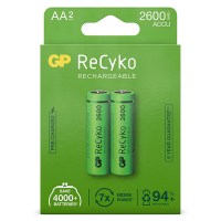 GP 2600 ReCyko rechargeable AA / HR06 Ni-Mh batteries (2-pack) AA HR06 HR6 AGP00103