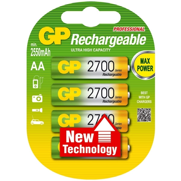 GP 2600 rechargeable AA LR6 battery | 4-pack 215068 - 1