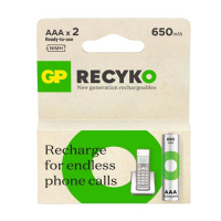 GP 650 ReCyko rechargeable AAA / HR03 Ni-Mh batteries | 2-pack AGP00118