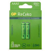GP 650 ReCyko rechargeable AAA / HR03 Ni-Mh batteries (2-pack) AAA HR03 HR3 AGP00118
