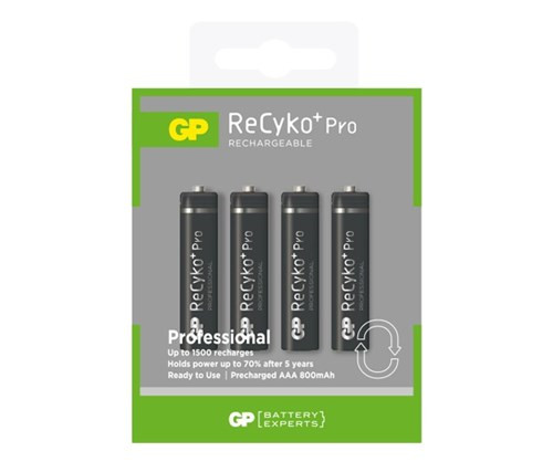GP 800 ReCyko + rechargeable AAA / HR03 batteries (4-pack) 215052 - 1