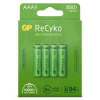 GP 850 ReCyko rechargeable AAA / HR03 Ni-Mh batteries (4-pack) AAA HR03 HR3 AGP00111