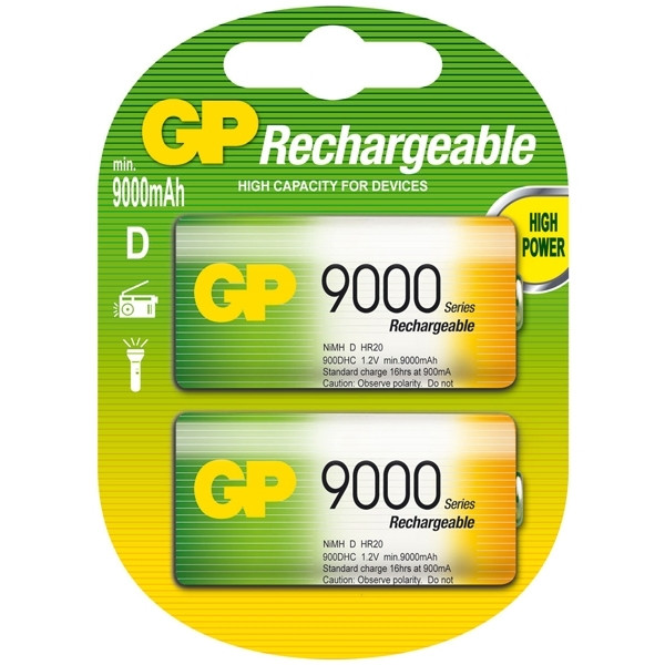 GP 9000 D LR20 rechargeable battery 2-pack GP900DHC 215070 - 1