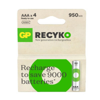 GP 950 ReCyko rechargeable AAA / HR03 Ni-MH batteries | 4-pack AGP00115