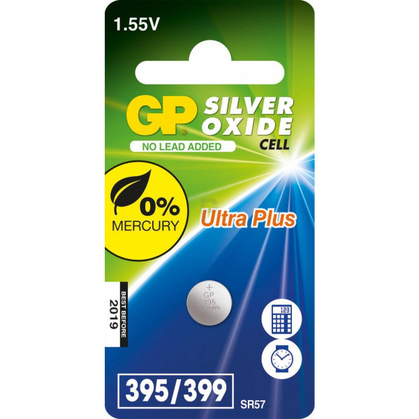 GP SR57 silver oxide button cell battery GP395 215106 - 1