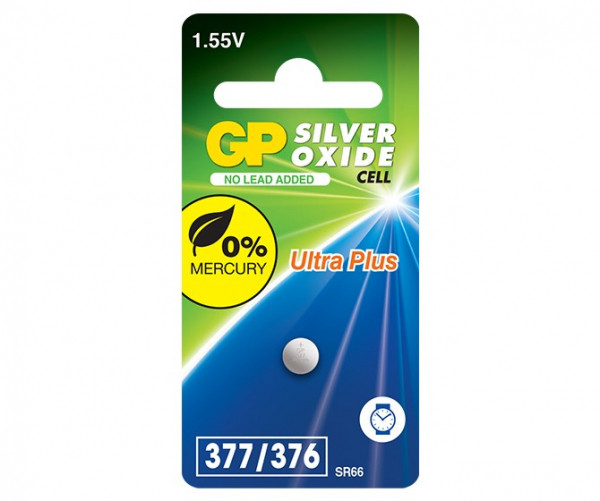 GP SR66 silver oxide button cell battery GP377 215088 - 1