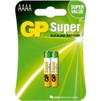 GP Super alkaline AAAA LR80425 batteries 2-pack GP25A 215124