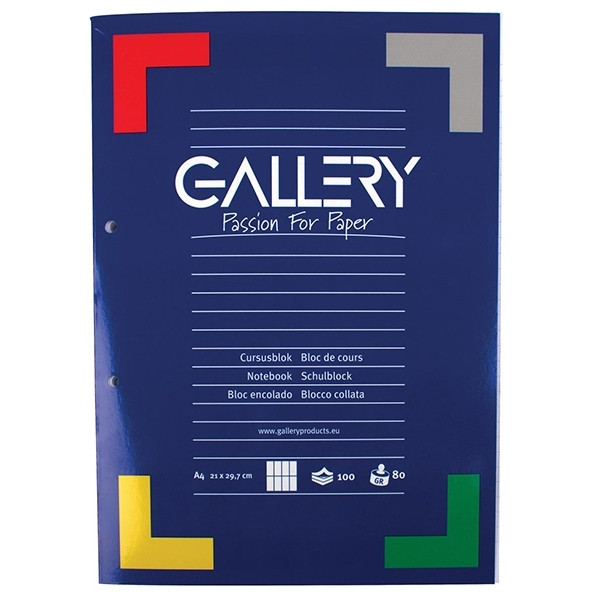 Gallery A4 commercial checkered course block, 80gsm (100 sheets) 01538 400047 - 1