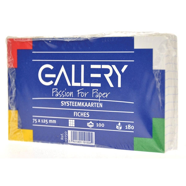 Index cards (125 x 75mm, checked) | Gallery | 100-pack 400585 - 1