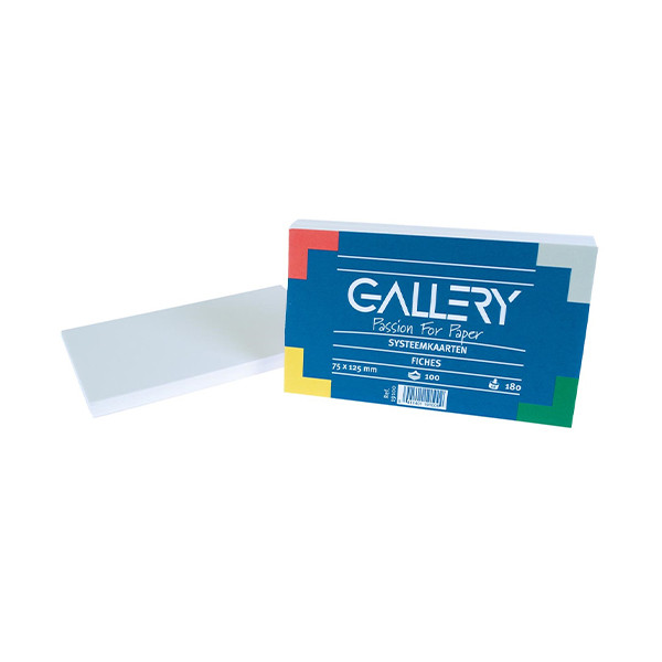 Gallery blank white system card, 125mm x 75mm (100-pack) 19100 206465 - 1